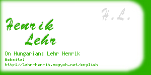 henrik lehr business card